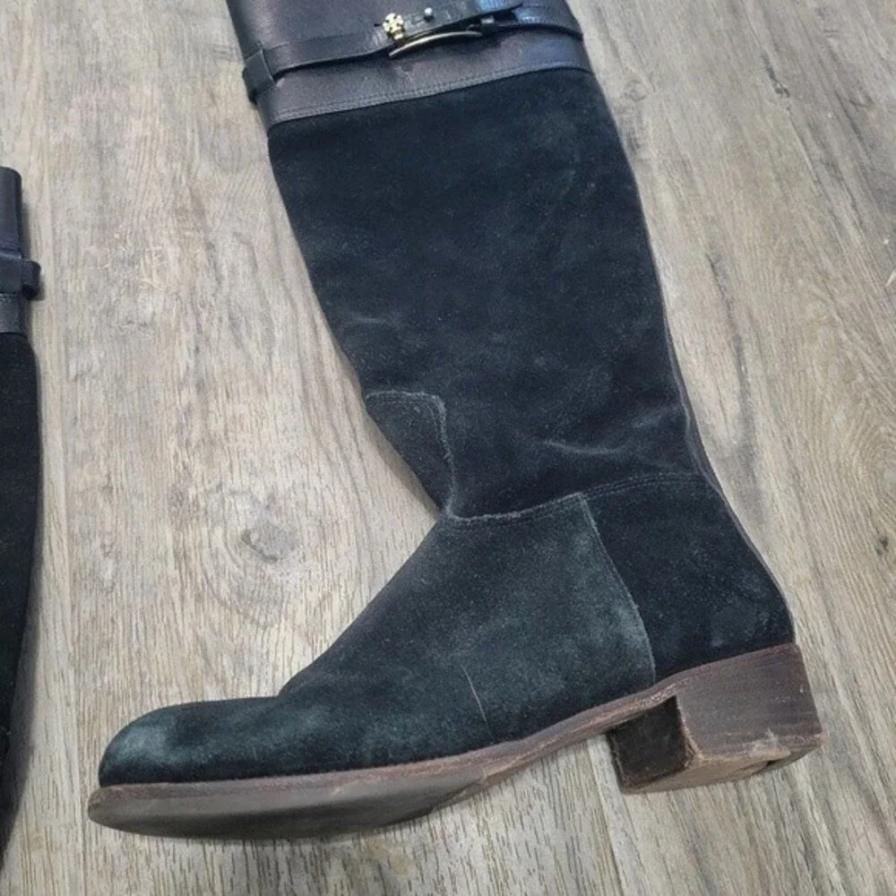 Tory Burch Jenna suede zip riding boots size 8